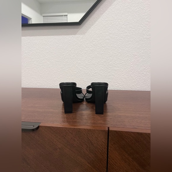 COVET Black Block Heel Mules - Picture 4 of 7